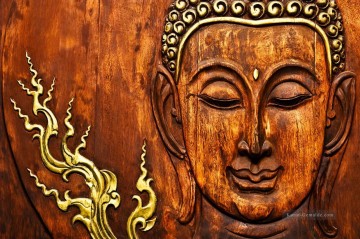 Religiös Werke - Buddha Kopf im Feuer Buddhismus